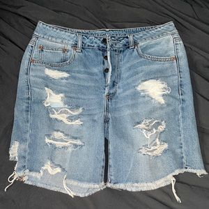 American Eagle Ripped Bermuda Shorts